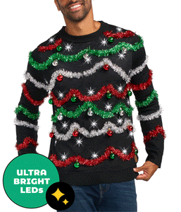 Midnight Garland LED Sweater