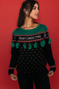 Christmas Tree Tassel Sweater