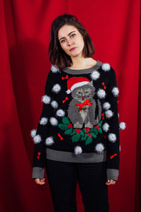 Ugly Cat with Bells Sweater