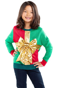Girls Little Present Sweater
