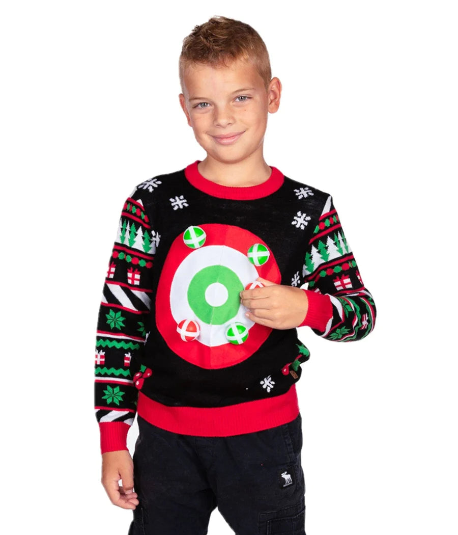 Boys Dart Board Game Sweater