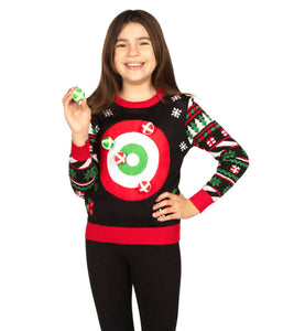 Girls Dart Board Game Sweater
