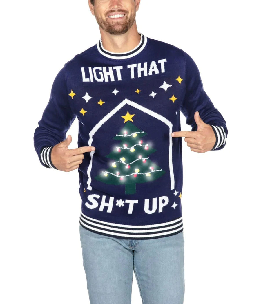 Light That Sh t Up LED Sweater uppers downers